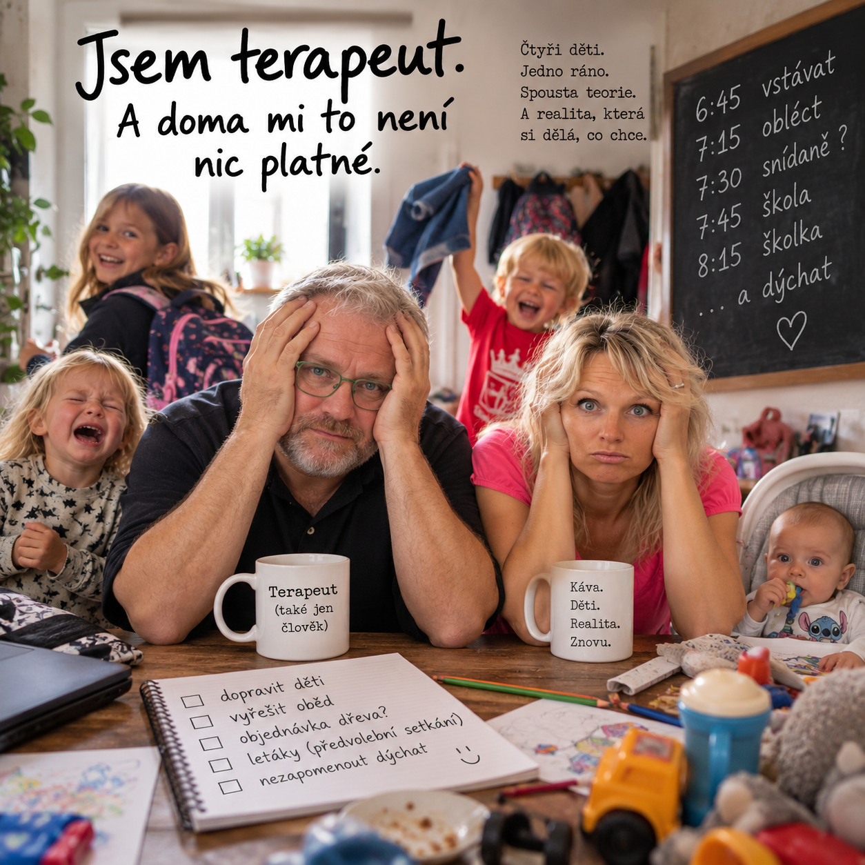 Jsem terapeut. A doma mi to není nic platné